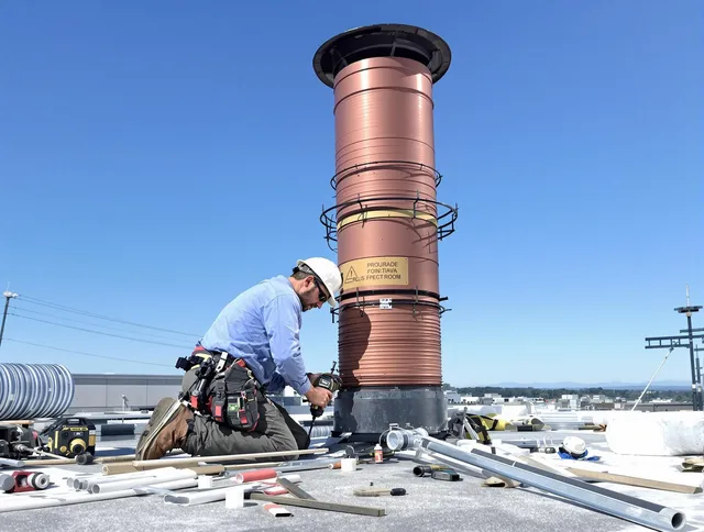 Installed chimney liner by Hemet Chimney Sweep in Hemet, CA