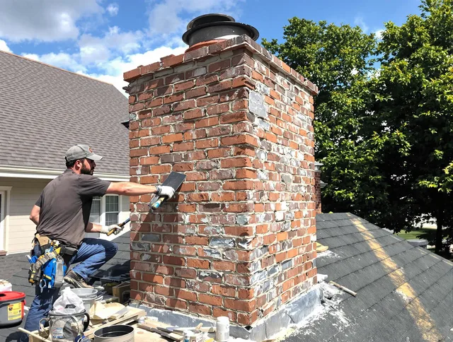 Completed chimney rebuild by Hemet Chimney Sweep in Hemet, CA