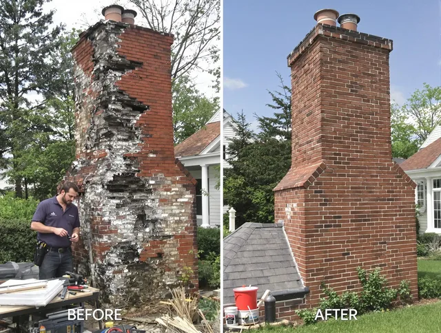 Hemet Chimney Sweep performing a full chimney restoration in Hemet, CA