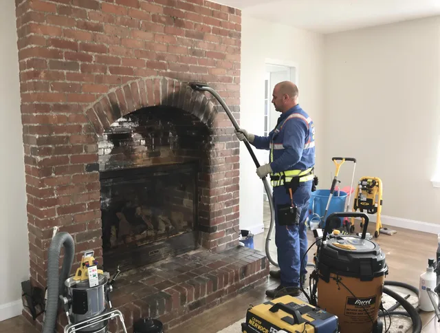 Hemet Chimney Sweep expert performing detailed chimney sweep in Hemet, CA